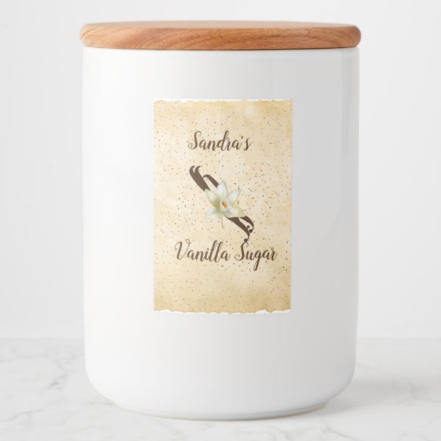 Customisable Vanilla Sugar Food Label (Front)