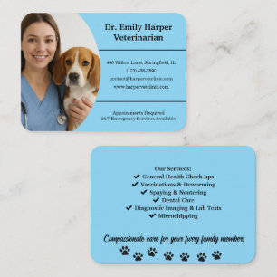Customisable Veterinarian Business Card