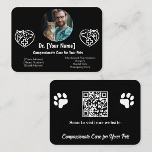 Customisable Veterinarian Business Card with Photo