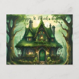 Customisable Victorian St Patrick’s Day Cottage Postcard