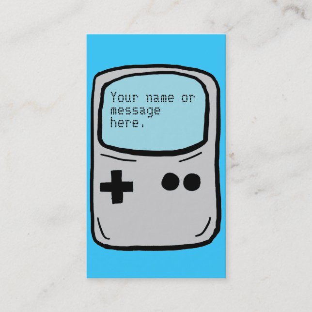 Customisable video gamer business cards (Front)