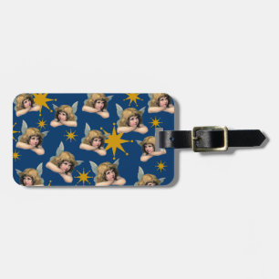 Customisable Vintage Angels & Stars Luggage Tag