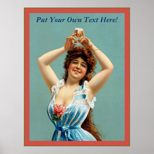 Customisable Vintage Beer Advertising Poster (Front)