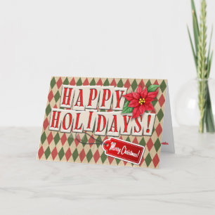 Customisable Vintage Christmas Gift Wrapping Paper Holiday Card
