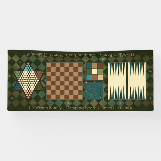 Customisable Vintage Classic Board Games  Banner (Horizontal)