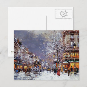 Customisable  Vintage Design Christmas Postcards