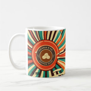 Customisable Vintage Diner Colourful Restaurant Coffee Mug