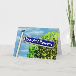 Customisable vintage German street sign - Card