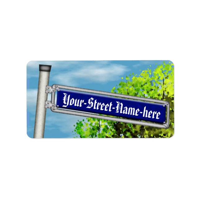 Customisable vintage German street sign - Label (Front)