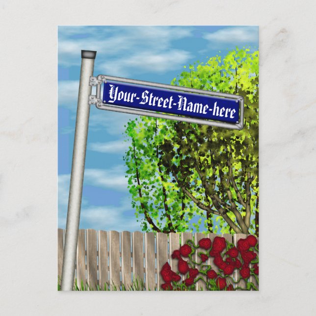 Customisable vintage German street sign - Postcard (Front)