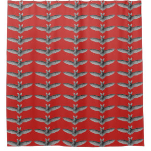Customisable Vintage Haeckel Bats Shower Curtain