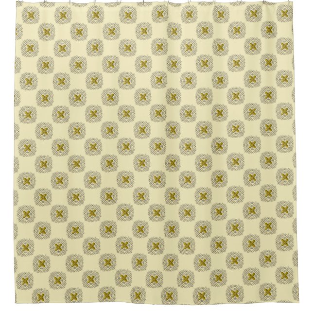 Customisable Vintage Haeckel Shower Curtain (Front)