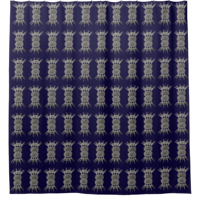 Customisable Vintage Haeckel Shower Curtain (Front)