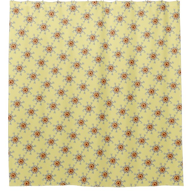Customisable Vintage Haeckel Shower Curtain (Front)