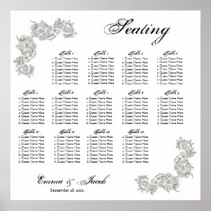 Customisable Vintage Inspired Seating Chart