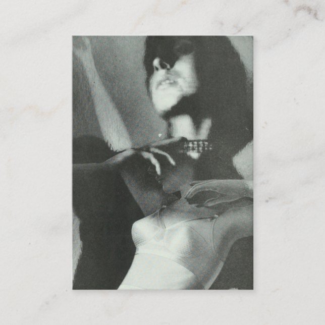 Customisable Vintage Lingerie Photo Business Card (Front)