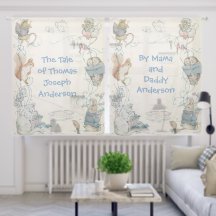 Customisable Vintage Peter Rabbit Nursery Curtains