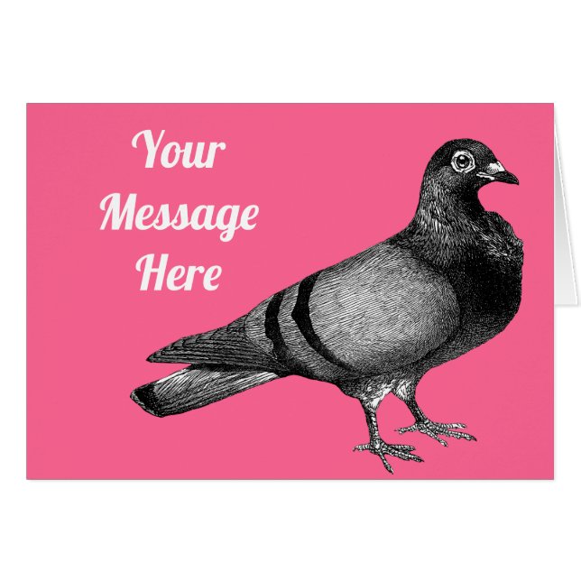 Customisable Vintage pigeon (Front Horizontal)