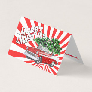 Customisable Vintage Retro Classic Car Christmas