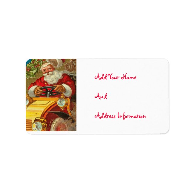 Customisable Vintage Santa Claus Address Labels (Front)