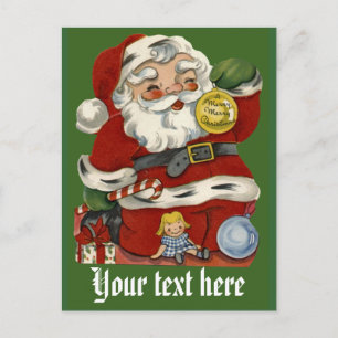 Customisable Vintage Santa Claus Cards