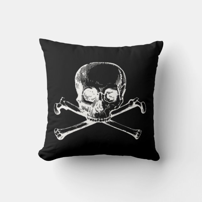 Customisable Vintage Skull Cushion (Front)