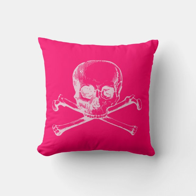 Customisable Vintage Skull Cushion (Front)