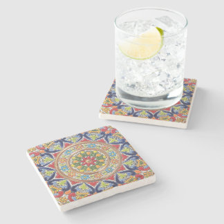 Customisable Vintage Spanish Tile Stone Coaster