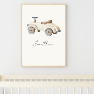 Customisable Vintage Toy Car Poster