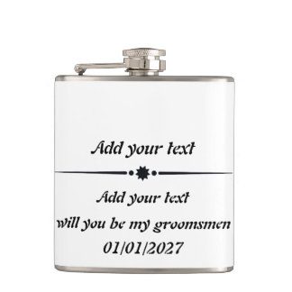 Customisable Vinyl Wrapped Flask