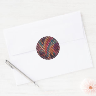 Customisable Vivid Striped Art Sticker