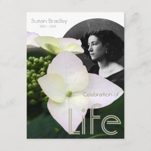 Customisable W Celebration of Life with Portrait Invitation