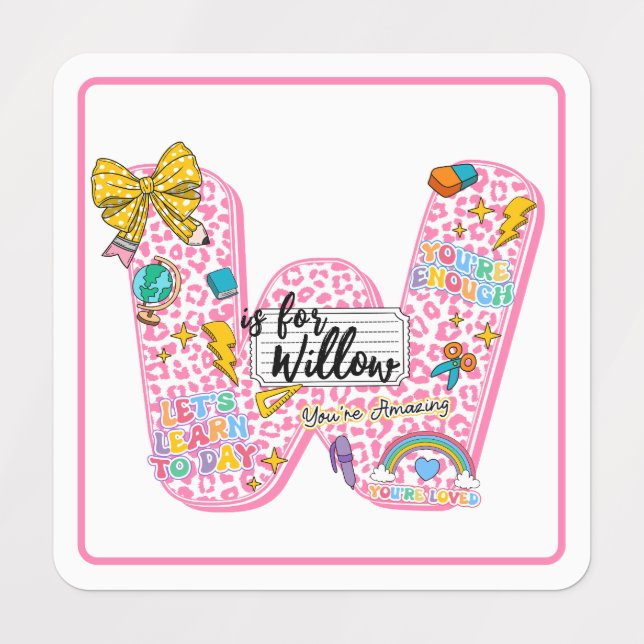 Customisable “W is for” Alphabet Art – Inspiration (Design 1)