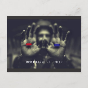 Customisable Wake Up Red Pill or Blue Choice 2020 Postcard