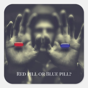 Customisable Wake Up Red Pill or Blue Choice 2020 Square Sticker