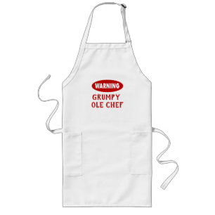 Customisable  Warning Grumpy Chef Apron
