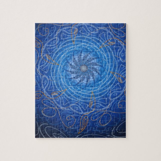 Customisable Water (Psychedelic spirograph) Jigsaw Puzzle (Vertical)