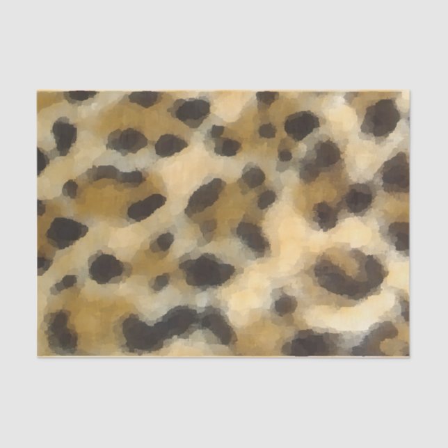 Customisable Watercolor Leopard Print Tissue Paper (Front)