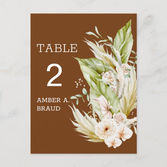 Customisable Watercolor Pampas Poster Postcard (Front)
