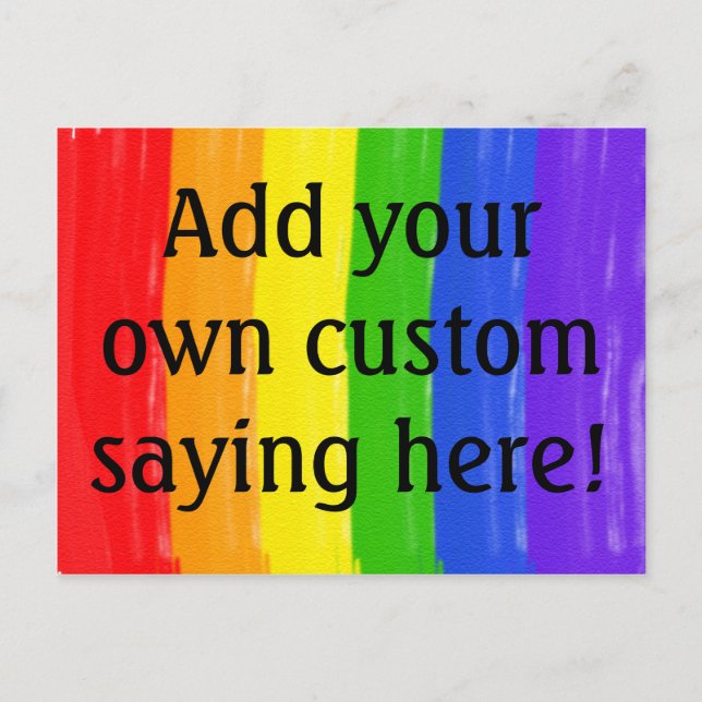 Customisable Watercolor Rainbow Postcard (Front)