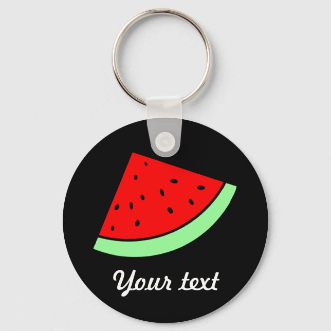 Customisable Watermelon Keychain (DARK) (Front)