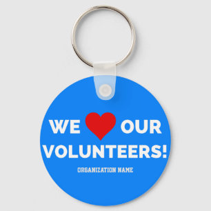 Customisable We Love Our Volunteers Key Ring