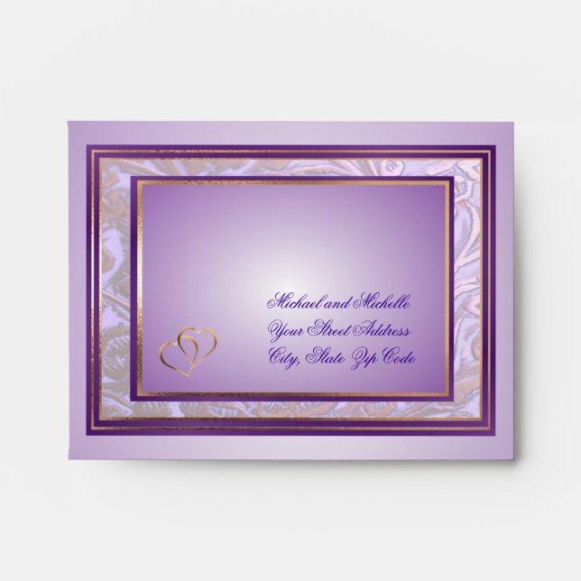 Customisable Wedding 5 ¾ x 4 3/8 RSVP Envelope 2 (Front)