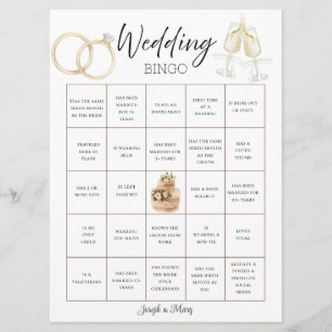 Customisable Wedding Bingo Card & Photo Template