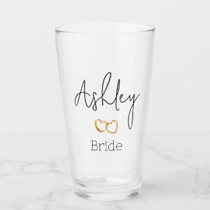 Customisable Wedding Bride Glass Tumbler