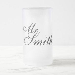 Customisable wedding gift frosted beer mug