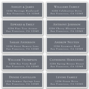 Customisable Wedding Guest Address Labels