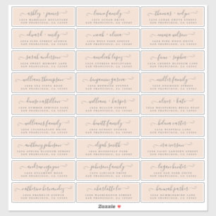 Customisable Wedding Guest Address Labels