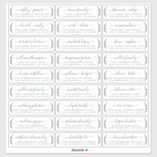Customisable Wedding Guest Address Labels