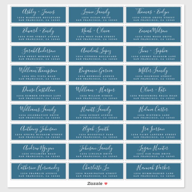 Customisable Wedding Guest Address Labels (Sheet)